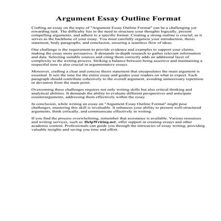 Argumentative Essay Examples | PDF