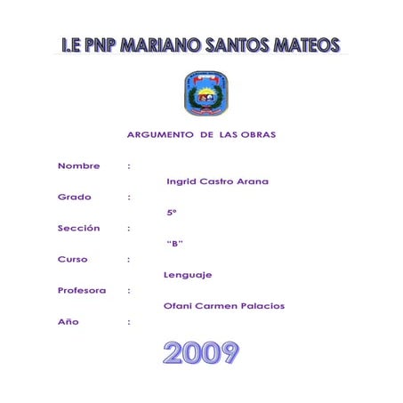 Argumentos de las Obras