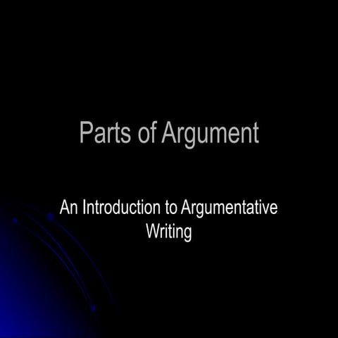 Argument Intro