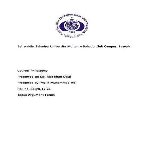 Argument Forms