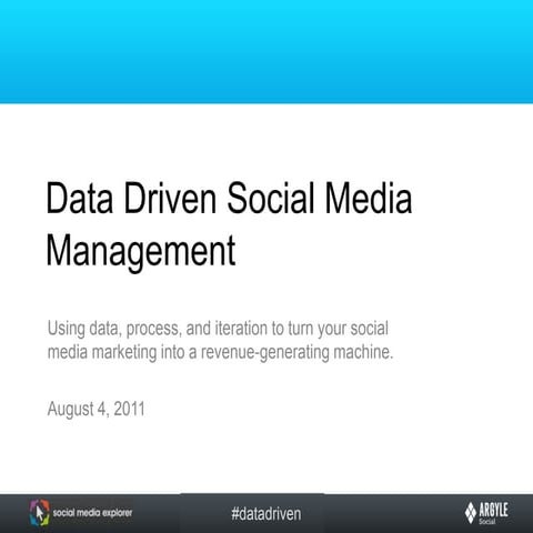 Data Driven Social Media Webcast