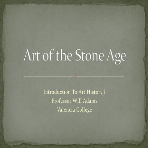 Arh2050 art of the stone age