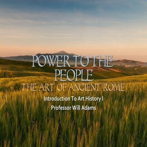Arh2050 power to the people the art of the roman republic | PDF