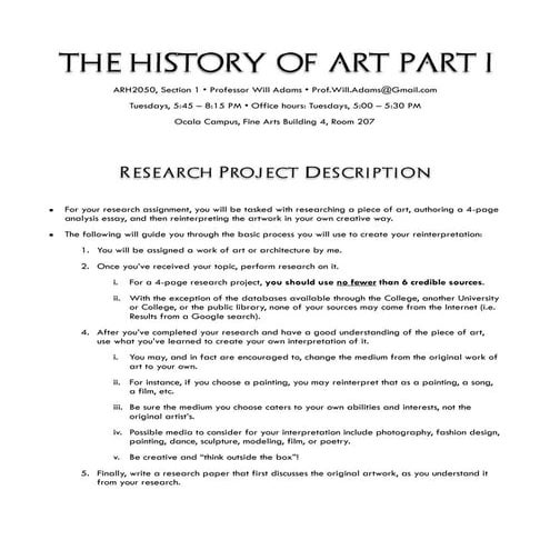 Arh2050 sp2017 research project instructions