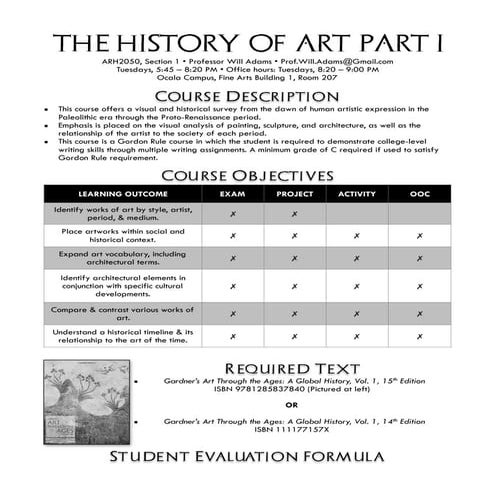 Arh2050 sp2017 syllabus