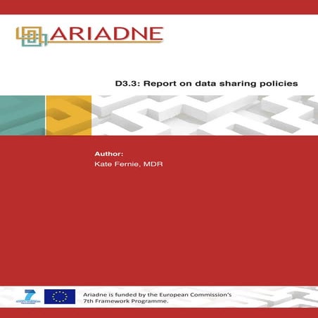 ARIADNE: Report on data sharing policies | PDF
