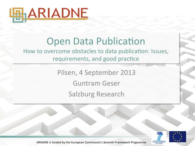How to overcome obstacles to data publication: Issues, requirements, and good...