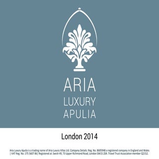 Aria Luxury Apulia, luxury holidays...