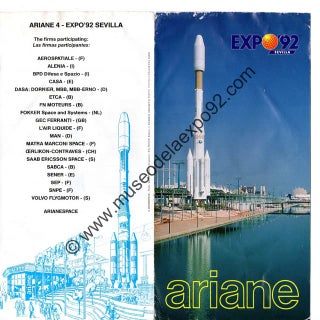 Cohete Ariane.  Pabellón del Futuro
