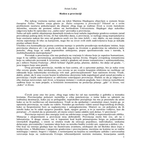 Arian Leka-Rođen u provinciji