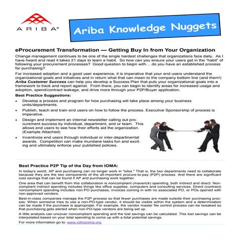 Ariba Knowledge Nuggets:  eProcurement Transformation
