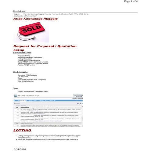 Ariba Knowledge Nuggets - Outbind