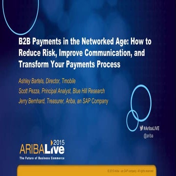 B2B Payments in the Networked Age: How to Reduce Risk, Improve Communication,...