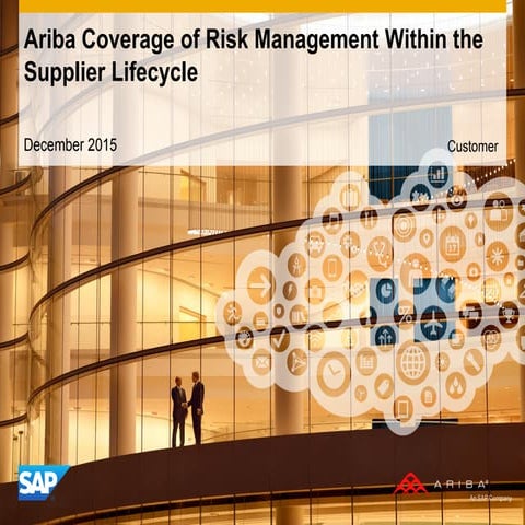 Ariba Coverage of Risk Management within the Supplier Lifecycle