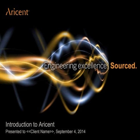 Aricent corporate presentation