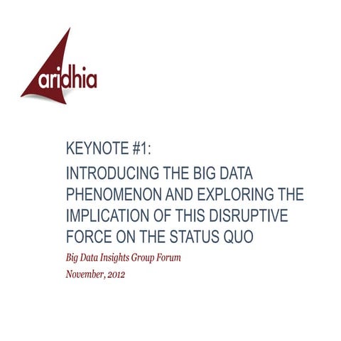 Aridhia at the 4th Big Data Insight Group Forum
