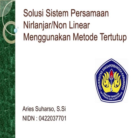 Aries suharso 0422037701_metode tertutup