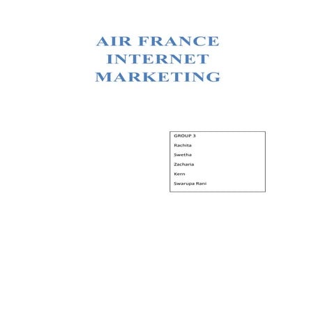 AIR FRANCE INTERNET MARKETING