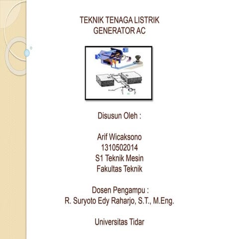 Arif wicaksono generator ac ttl 2015 | PPTX