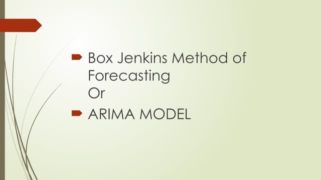 ARIMA model predicts futture values based on past values