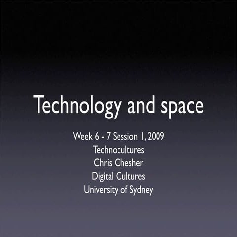 ARIN2600 2009  L6  Space