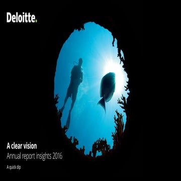 Annual Report Insights 2016 Planning your report