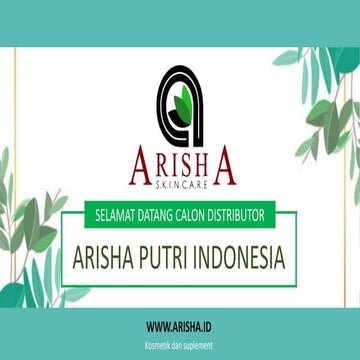 www.arisha.co.id - Peluang Bisnis Menjadi Agen & reseller Arisha | PPSX
