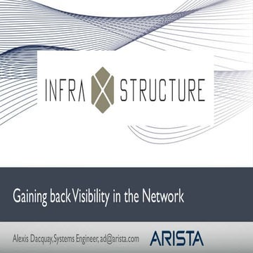 infraXstructure Alexis Dacquay, "How to win back visibility into your network...