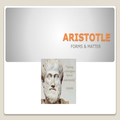 Aristotle forms and matter