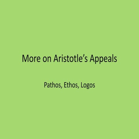  Aristotle’s appeals