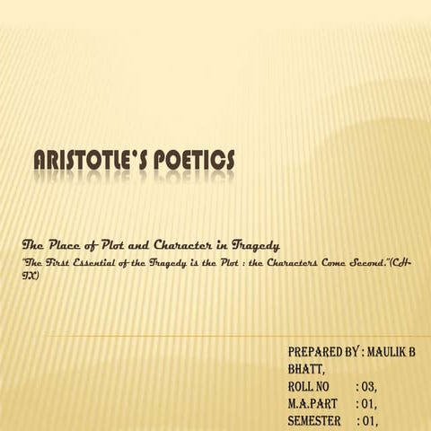 Aristotle's poetics