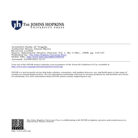 Aristotles study of tragedy, by henry alonzo