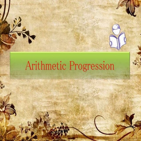 Arithmetic progression