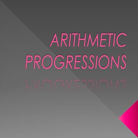 Arithmeticprogressions 
