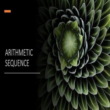 Arithmetic sequence | PPTX
