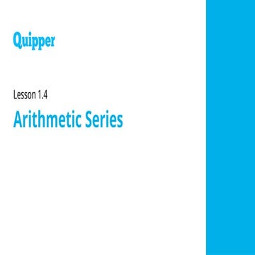 Arithmetic Series Grade 10 Mathematics Q1
