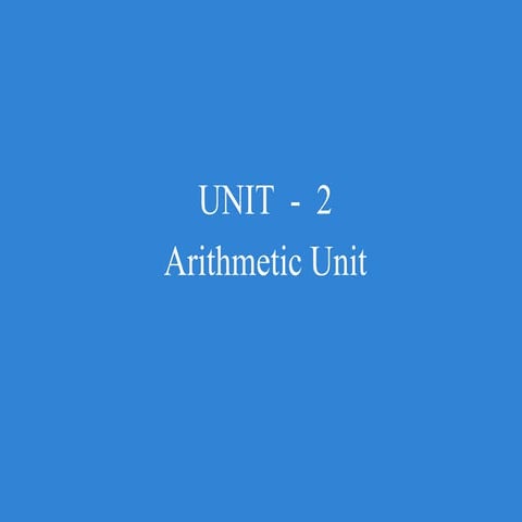Arithmetic unit.ppt