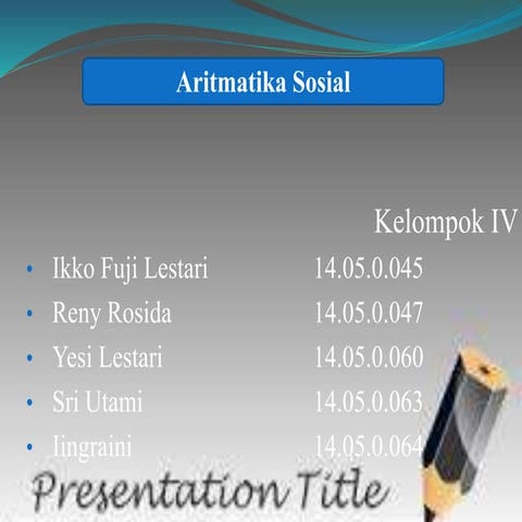 Aritmatika sosial 2