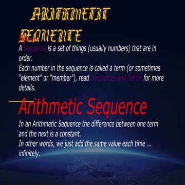 Aritmetic sequence