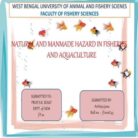 Natural and Man made Hazard in Fisheries and Aquaculture
