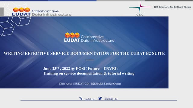 Ariyo - EUDAT CDI B2 services documentation