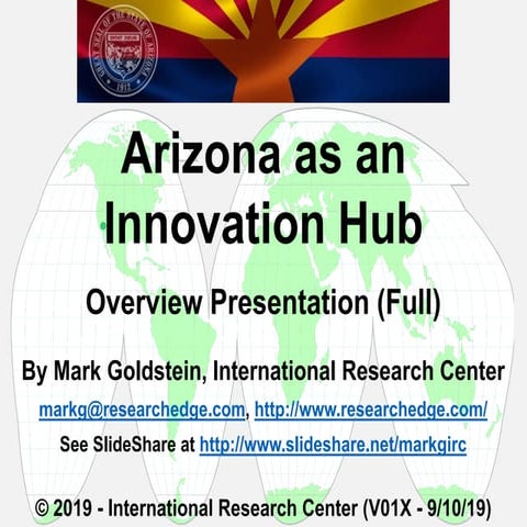 Arizona as an Innovation Hub Update 9/10/19