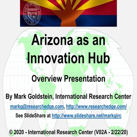 Arizona as an Innovation Hub Update 2/22/20