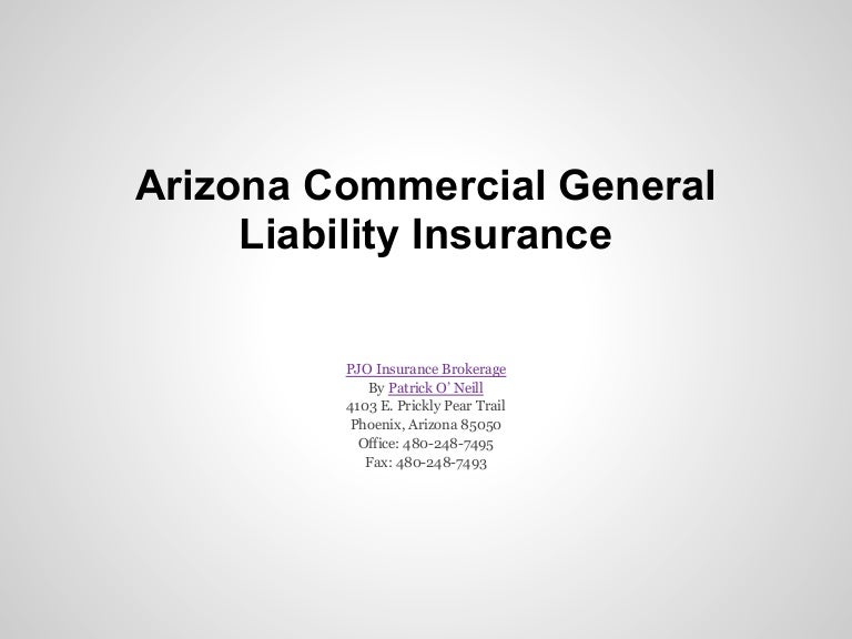Arizona commercial general liability insurance