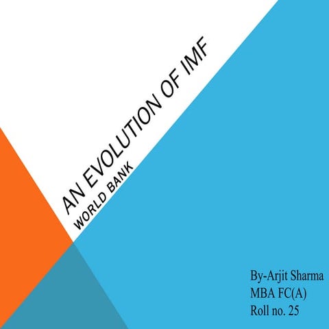 An evolution of IMF