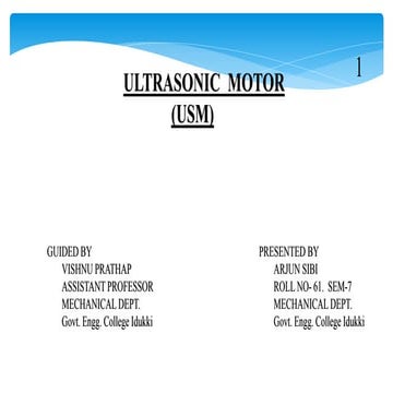 ULTRASONIC MOTOR(ARJUN)