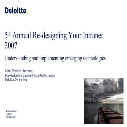 Ark Group: Redesigning your Intranent -  Understanding and implementing Emerg...