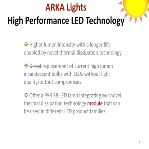Arka lights lecture 6 revenue model