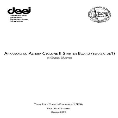 Arkanoid on Altera DE-1