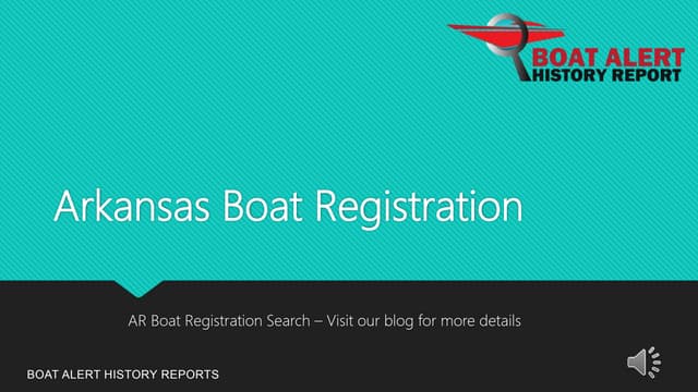 Arkansas boat registration | PPTX